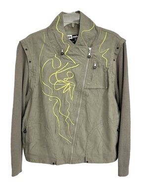 Jamie Sadock Convertible Zip off Sleeves Vest Jacket Crinkled Golf & Tennis